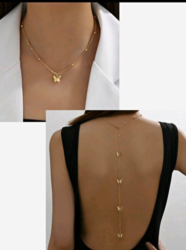 Gold tone butterfly - tone,