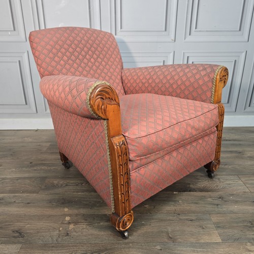 Antique upholstered club - upholstered,