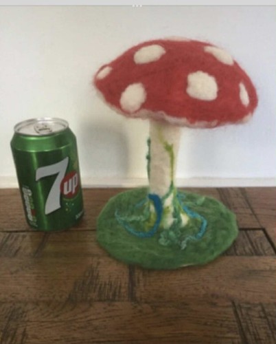 Needle felted mushroom - felted, /