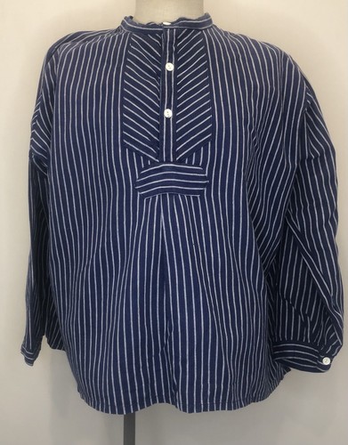 1950s 1960s blue collarless - 1960s,