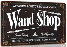 Metal Wand Shop Sign Sign -