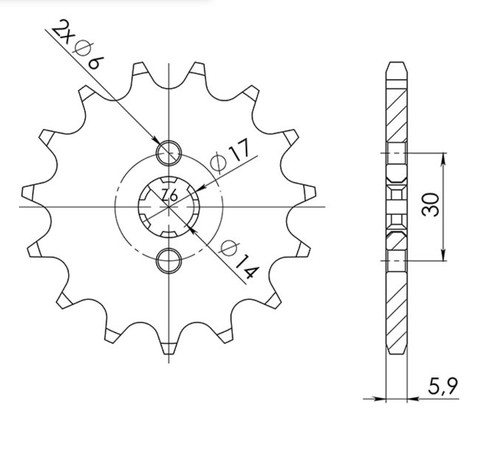Sprocket step 420 teeth - , 13