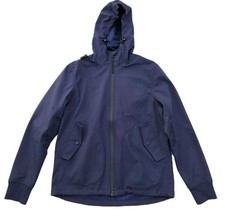 MA.Strum Softshell Full Zip Hooded Jacket Dark Navy Size Medium 