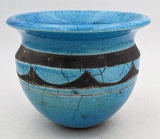 PAT ARMSTRONG RAKU BLUE GLAZE