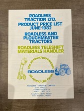 Roadless Traction Ltd Price List June 1892 Vintage Tractor Brochure Leaflet