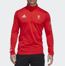 adidas Team GB 1/2 Zip Top Mens - Great Britain Half Zip Fleece Top -  All Sizes