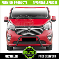 BLACK AXLE NUDGE A-BAR, BULL BAR GLOSS STEEL GUARD VAUXHALL VIVARO 2014-2019
