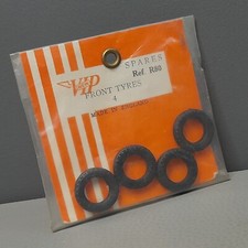 Vintage Slot Car Tyres VIP Front x4 New Old Stock R80 Spares Free UK Postage
