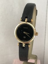 Gucci Ladies Black Dial Gold