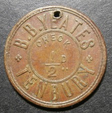 Trade token - Yeates ½d teas