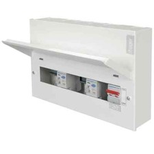 HAGER 10WAY DUAL 100A RCD METAL CLAD CONSUMER UNIT