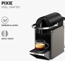 Nespresso Coffe Machine Pixie by Krups Titanium C Grade