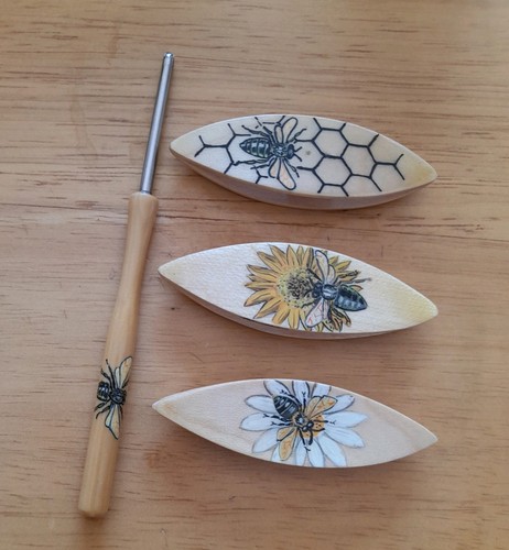 Wood tatting shuttles - tatting, +