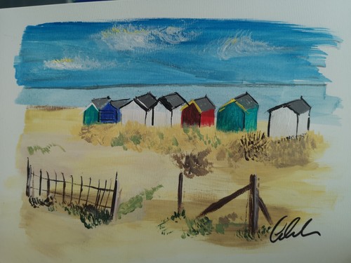 Original beach hut - beach,