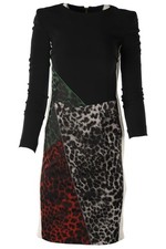 ROLAND MOURET BLACK CREPE MIDI