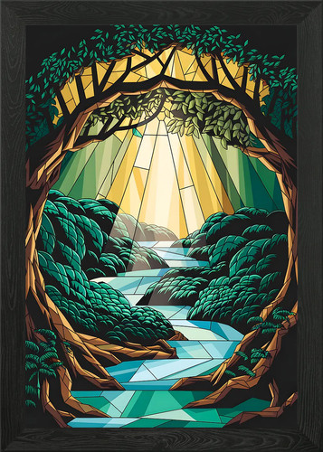 Stained glass forest - stained,