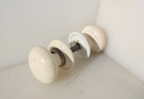 Antique ceramic door knobs - ceramic,