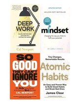 Atomic Habits,So Good They Can't Ignore You,Mindset,Deep Work 4 Book Collection
