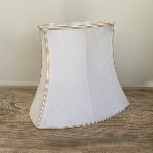 Cream faux silk lampshade - silk,