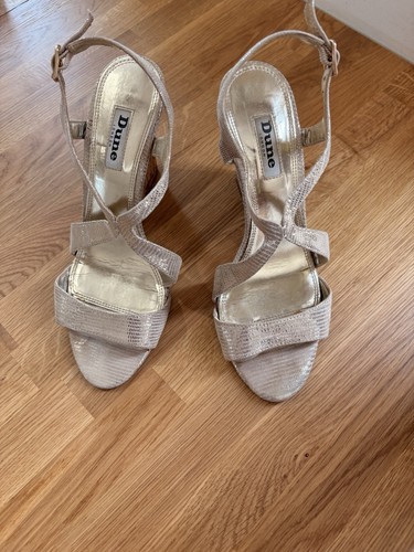 Ladies dune london gold wedges - ladies,