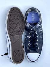 Converse All Star Low Rise - Black With Flowers and Birds Pattern, UK size 4.5