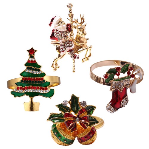 4pcs christmas theme alloy - christmas,