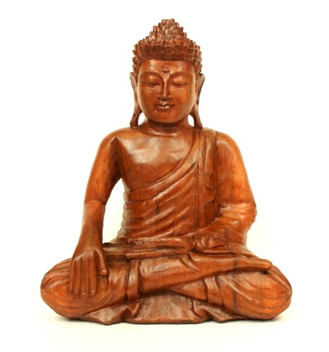 Hand carved wooden meditating - wooden,