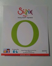 Sizzix Bigz Die Sassy Serif Letter "O" Cuts Felt Fabric Card Paper Leather Rare