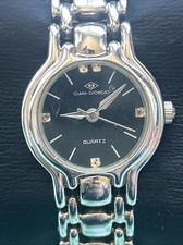 Giani- Giorgio Silver Tone Black Dial Women’s Quartz Watch