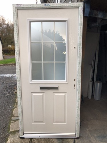 New white composite front door - new,