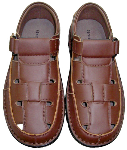 Mens real leather trek - real,