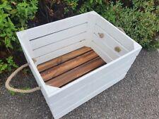 WHITE CRATE LOG STORE / FIRE WOOD STORAGE  / FIREPLACE KINDLING BOX 