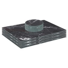 12pc glass placemats round - 12pc, &