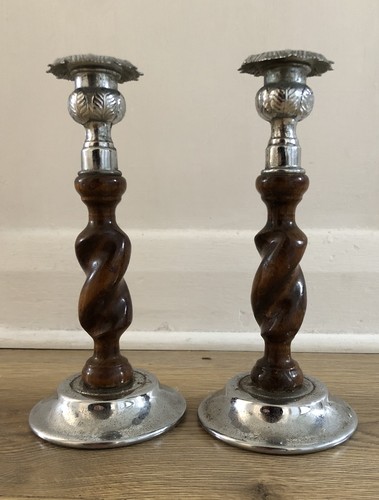 Pair vintage wood - a,