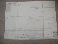 RC Model World Plans of Mustang a scale WW2 fighter model 42" wingspan