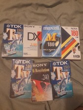 Vintage Sony TDK Novarec VHS video tape cardboard cases covers x 7 - empty