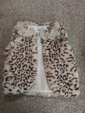 GIRLS LEAPARD PRINT FAUX FUR