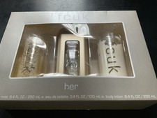 FCUK Her Gift Set 100ml Eau de Toilette, Body Lotion, Fragrance Mist-unused
