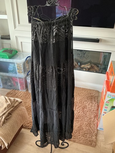 Mint velvet black maxi - velvet, dress