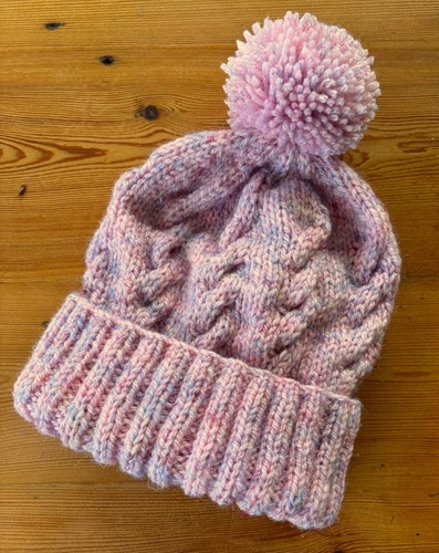 Cosy hand knitted adult - , bobble