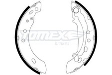 Brake shoes Rear Axle TX 21-47