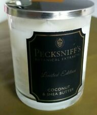 PECKSNIFFS Glass Jar Candle with lid Ltd Edition Coconut & Shea Butter 100g 