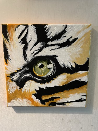 Tiger painting acrylic - acrylic, paint