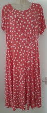 Ladies Lovely Damart Polka Dot Fit & Flare Dress Size 14
