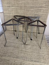 Five vintage Bunsen Burner Tripods - Plant Pot Stands - ex. School Lab