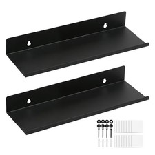 2PCS Black Metal Floating Wall
