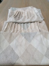 Marks and Spencer pencil pleat, Argyle print curtains 66" wide each x 53" drop