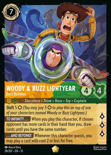 Disney lorcana woody buzz - disney,