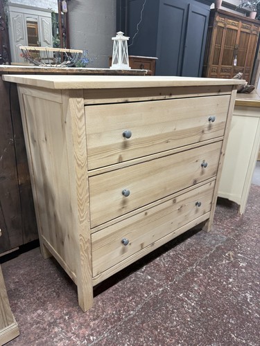 Stripped pine chest drawers - pine,