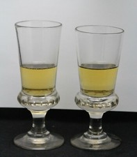 rare antique 19th C. bistro Absinthe liquor Glasses, ancien Verre Absinthe